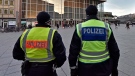 FILE - In this Jan. 18, 2016 file photo police patrol in front of the main train station in Germany. (AP Photo/Martin Meissner, file)