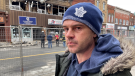 Justin Temple lost everything in a fire in Aylmer’s downtown on March 20, 2023. (Sean Irvine/CTV News London)