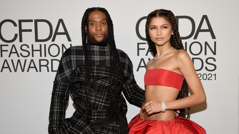 Law Roach, left, and Zendaya attend the CFDA Fashion Awards at The Pool and The Grill on Wednesday, Nov. 10, 2021, in New York. Roach helped reinvent Zendaya and turned Celine Dion into a fashion icon. Last week, he shocked the fashion world when he announced his retirement from dressing the rich and famous. (Photo by Evan Agostini/Invision/AP, File)