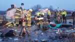 Emergency crews at the scene of a crash on Highway 401 in Belleville, Ont. on Thursday, Mar. 23, 2023. (Twitter/@DChief813)