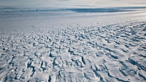 This January 2010 photo provided by Ian Joughin shows the area near the grounding line of the Pine Island Glacier along its west side in Antarctica. (Ian Joughin via AP)
