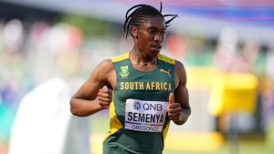 South Africa's Caster Semenya is among the athletes that will be affected by World Athletics' ban of transgender women. (AP Photo/Ashley Landis)