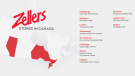 Zellers opened 12 of its 25 new locations on March 23. The first locations to open are in Ontario and Alberta. 