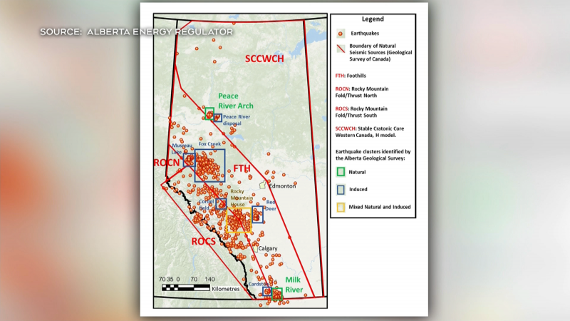 seismic activity, Alberta Energy Regulator 