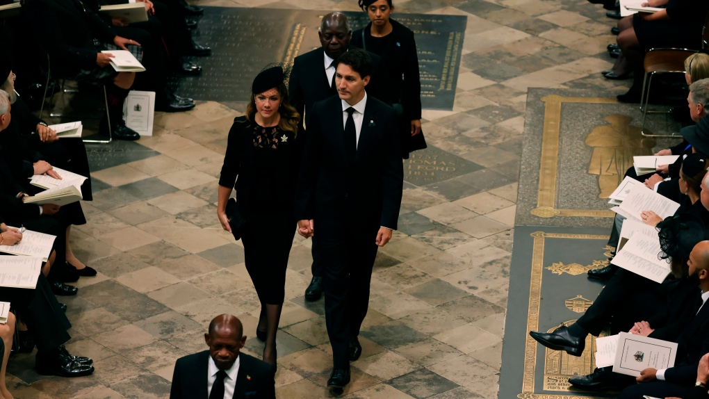 Trudeau at the Queen's funeral