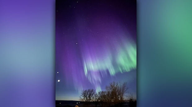 Northern lights in McCreary, Manitoba. Photo by Wyatt Tereck.