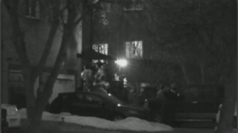 Mutiple arrests were made on Golfdale Road in Barrie's north end Thurs. March 23, 2023. (CTV NEWS/STEVE MANSBRIDGE)