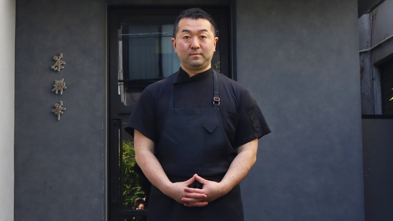 Chef Tomoya Kawada opened Sazenka in 2017. (Source: Maggie Hiufu Wong / CNN)