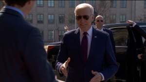 U.S. President Biden arrives at Parliament Hill