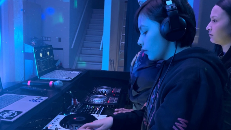 Caelyn Johnstone, 13, is an up-and-coming DJ looking to make a difference for young Indigenous. (Stacey Hein/CTV News)
