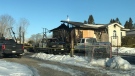 Chelmsford house destroyed after fire in detached garage. March 24/23 (Amanda Hicks/CTV Northern Ontario)