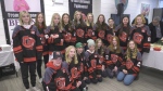 The U13-A Cornwall Typhoons at the Chevrolet Good Deeds Cup celebration event March 23, 2023. (Nate Vandermeer/CTV News Ottawa)