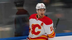 Mikael Backlund is playing his 900th game as a Calgary Flame Saturday afternoon