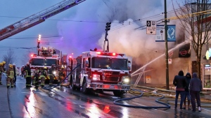 A total of 45 firefighters responded to the fire, the cause of which is still under investigation, crews said. (CTV)