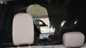 Interior view from the Ford F150 pick-up truck. (Photo from SIU report)
