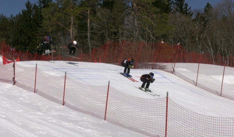 Almost 70 youth skiers are among many of Canada's top ski cross athletes in North Bay this weekend. (Jaime Mckee/CTV News Northern Ontario)