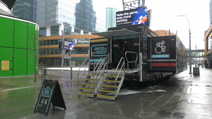 The United by Hockey Mobile Museum was hosted by Edmonton's Ice District on March 25, 2023. 