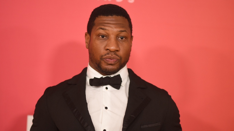 In this file photo, Jonathan Majors arrives at the 54th NAACP Image Awards on Saturday, Feb. 25, 2023, at the Civic Auditorium in Pasadena, Calif. (Photo by Richard Shotwell/Invision/AP)