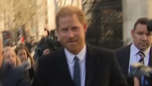 Prince Harry arrives at London's High Court