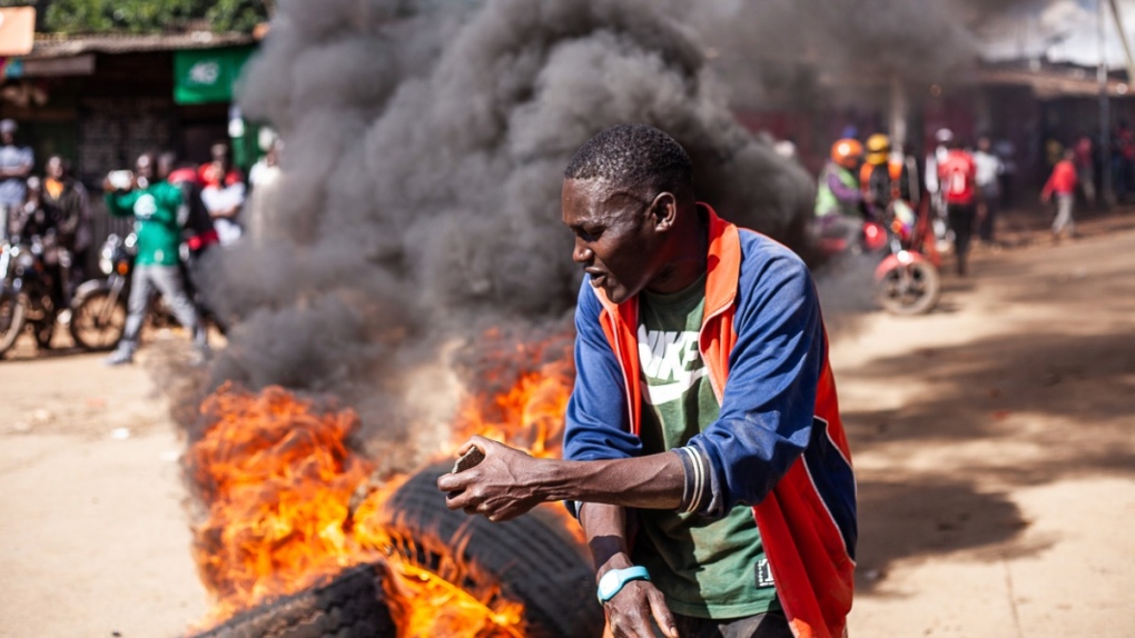 Protesting in the Kibera Slums of Nairobi, Kenya