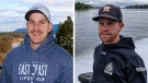 Edmonton Police Service Const. Travis Jordan, left, and Const. Brett Ryan, right, seen in these undated photos provided by family, were killed on March 16, 2023, while responding to a family dispute.