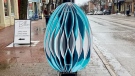 Orillia's Streets Alive project is underway in April with an egg by artist Barbara Schmidt. March 27, 2023 (Courtesy Streets Alive)