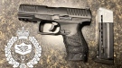The seized replica handgun is shown. (VicPD)