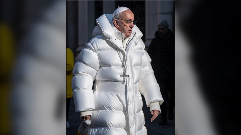 AI-generated image of Pope Francis