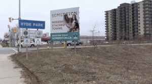 The vacant lot at 1407-1427 Hyde Park Rd. (Daryl Newcombe/CTV News London)
