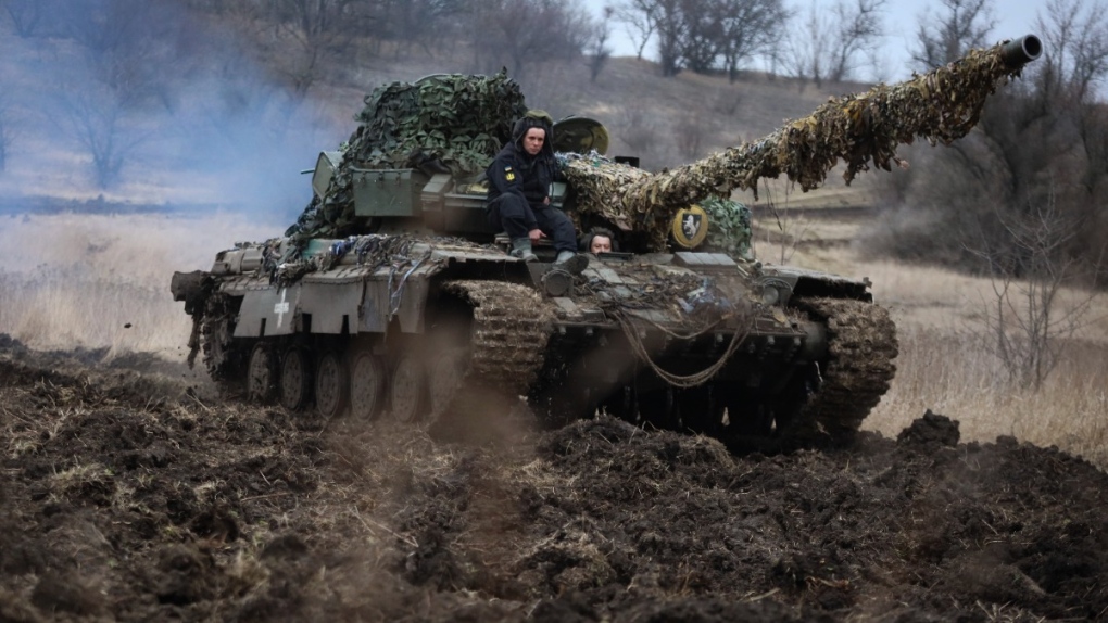 Ukrainian army tank in Zaporizhzhia 
