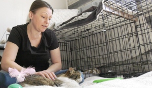 Teresa Gilchrist is the founder of Shady Acres Feral Cat Rescue in Corbeil. (Eric Taschner/CTV News)