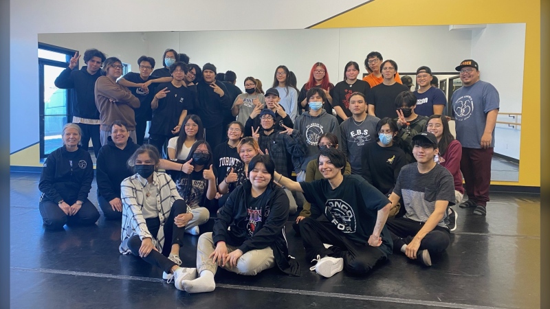 Indigenous high school students met in Winnipeg on March 28 as they prepare for a dance showcase in Toronto in May. (Source: Taylor Brock/CTV News)