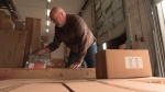 Bob Beckett organizes the next round of humanitarian aid that will be shipped to Ukraine at the end of April.