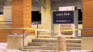 Calgary police investigate a violent altercation at the Lions Park CTrain Station on Tuesday, March 28, 2023.
