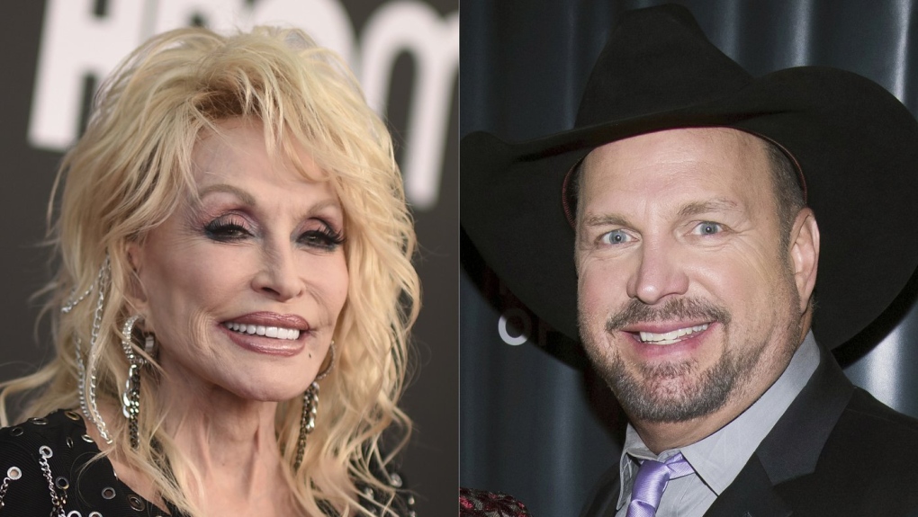Dolly Parton and Garth Brooks