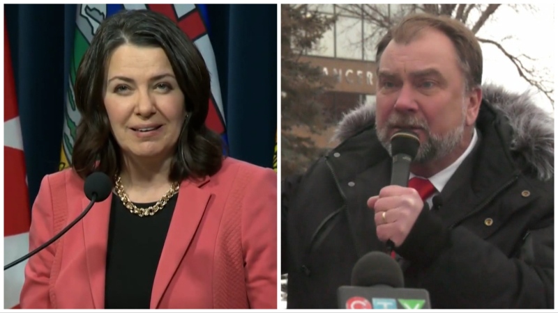 Concerns are being raised about the conversation in an online video between Alberta Premier Danielle Smith and Artur Pawlowski, a Calgary street pastor charged in connection with the Coutts border dispute. (File)