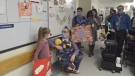 CHEO introduced patients, staff and the public to Zedd! on Wednesday, the hospital's new therapeutic clown. (Katie Griffin/CTV News Ottawa)