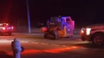 Police chase construction vehicle in B.C., driver 