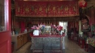 The Tam Kung Temple, located on the fourth floor of the 120-year-old building in Victoria, is shown. (CTV News)