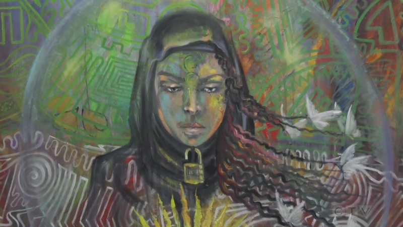 Woman who escaped Iran curates art show