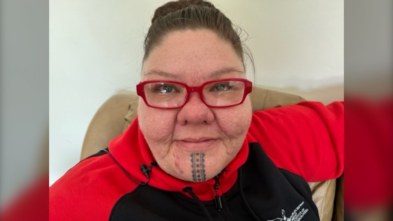 Sara Carriere-Burns said her facial tattoo was part of her culture. (Stacey Hein/CTV News)