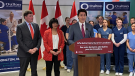 Prime Minister Justin Trudeau makes an announcement about dental care at Oulton College in Moncton, N.B. (Derek Haggett/CTV Atlantic)