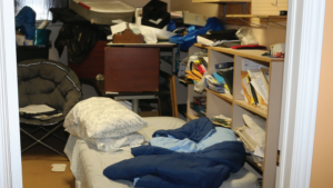 Ontario Provincial Police supply an image of the poor living conditions at a residence where alleged victims of human trafficking were staying in Orillia, Ont. (OPP)