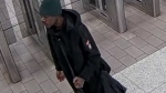 A suspect in an assault investigation at North York Centre Station is shown in this surveillance camera image. (Toronto Police Service)