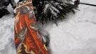 WATCH: Skier rescues buried snowboarder