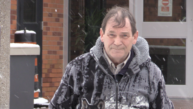 Sigfrid Stahn, 71, of Georgian Bay, outside the Barrie, Ont., courthouse on Fri., March 31, 2023. (CTV News/Mike Arsalides) 