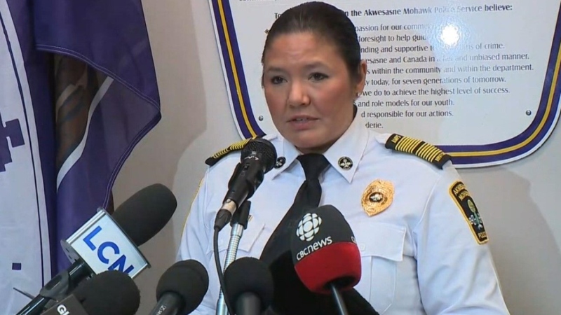 Lee-Ann O'Brien of the Akwesasne Mohawk Police