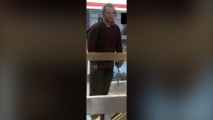 Photo of man wanted for allegedly yelling racial slurs while chasing people at Kennedy Station. (Toronto Police Service)