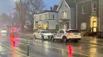 London, Ont. police are seen responding to a reported shooting in this photo taken on March 31, 2023. (Gerry Dewan/CTV News London)