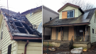 A house in the 3000 block of Queen Street in Windsor, Ont. was damaged after a fire broke out April 1, 2023. (Sanjay Maru/CTV News Windsor)